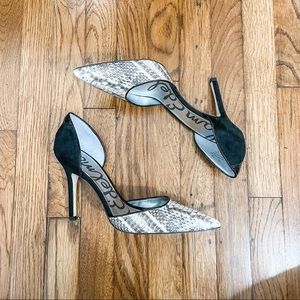 SAM EDELMAN | Suede and Snakeskin Pump Heels